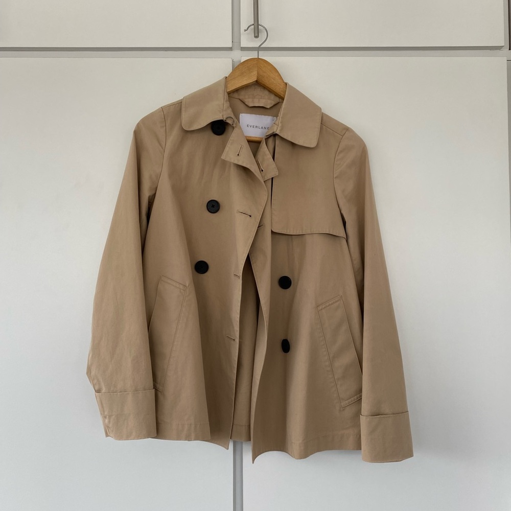 Everlane cropped trench coat XS